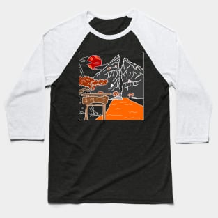 Split mountain in the blood moon Baseball T-Shirt